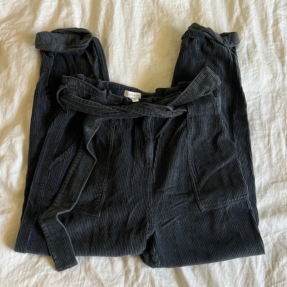 Topshop High Waisted Corduroy Trousers
